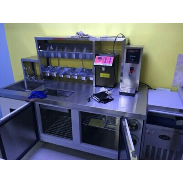 5米奶茶店冷藏冷冻保鲜工作台操作台咖啡酒吧厨房蛋糕作坊商用设备
