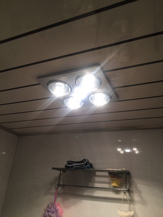 吸顶嵌入式灯暖浴霸普通吊顶式浴霸led照明取暖换气三合一浴霸晒单图