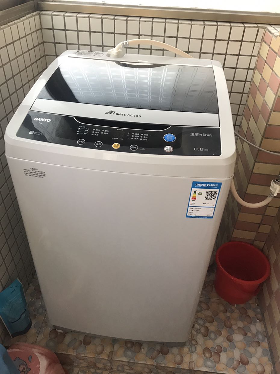 三洋(sanyo)n8 8公斤 全自动波轮洗衣机 原厂电机 速溶洗 智能预约 非