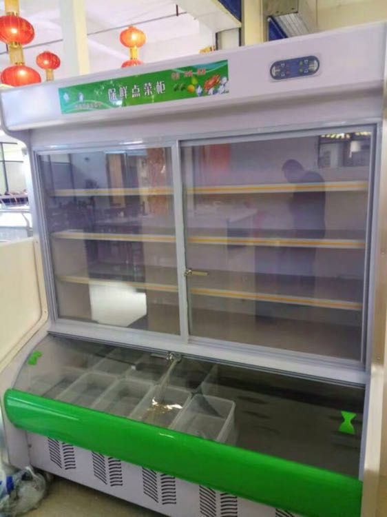 6米双压缩机 展示柜冰柜 麻辣烫点菜柜 立式商用冰箱 双温柜餐饮 双门