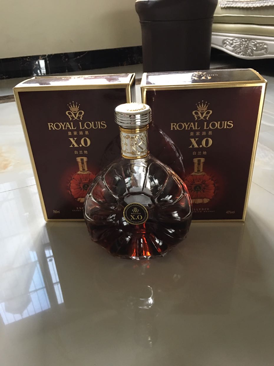 洋酒皇家路易xo 白兰地 40度700ml 礼盒装洋酒装饰摆件摆设 929整箱6