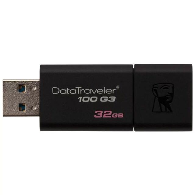 金士顿(kingston)dt100g3 32gb usb3.0 u盘--黑色(新老包装随机发货)