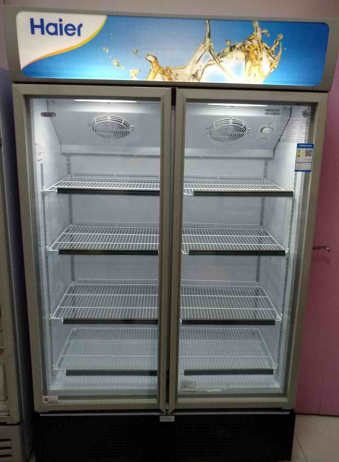 海尔(haier)sc-650g商用展示柜立式风冷冷柜 玻璃门冷藏保鲜冰柜 饮料