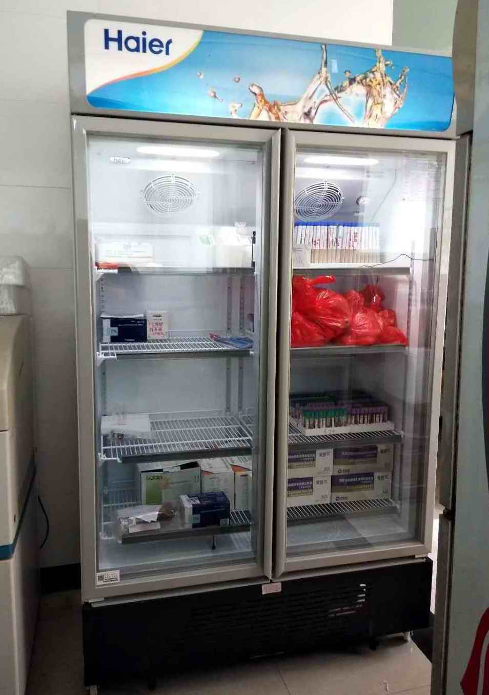 海尔(haier)sc-650g商用展示柜立式风冷冷柜 玻璃门冷藏保鲜冰柜 饮料