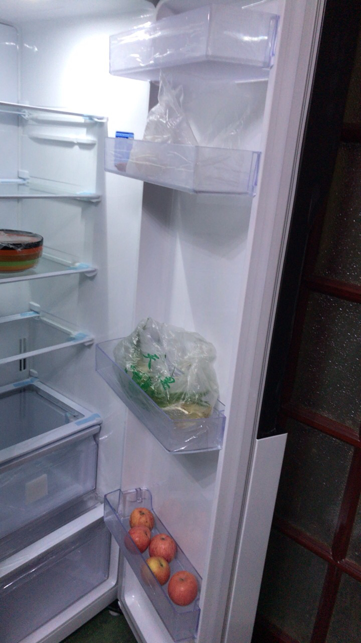 智能变频静音节能省电双开门大容量家用电冰箱对开门冰箱白色晒单图