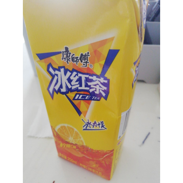 > 康师傅 冰红茶柠檬味250ml*24包 整箱 柠檬茶饮料 聚餐家庭箱装商品