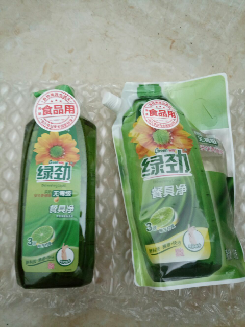 绿劲洗洁精双瓶双袋量贩组合(绿劲餐具净柚子柠檬1.
