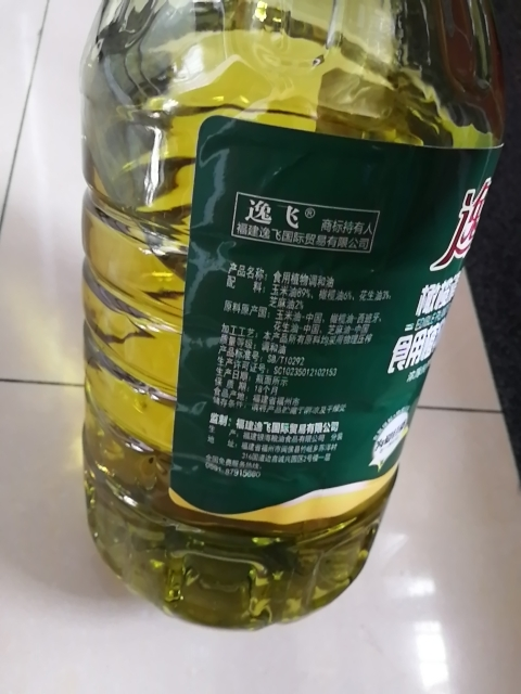 逸飞 初榨橄榄食用调和油5l 食用油 添加西班牙初榨橄榄油晒单图