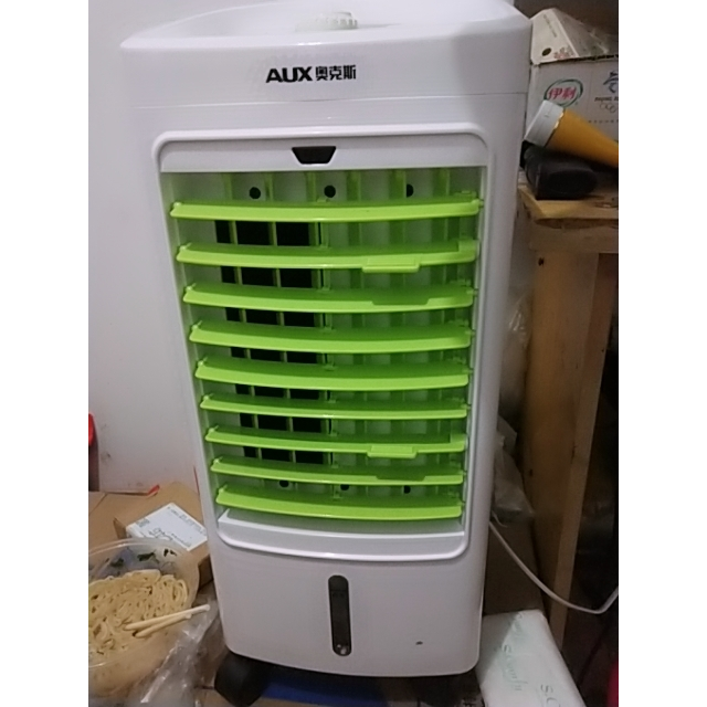 奥克斯aux空调扇fls120l家里办公强效制冷加湿电风扇广角摆页冷风扇水