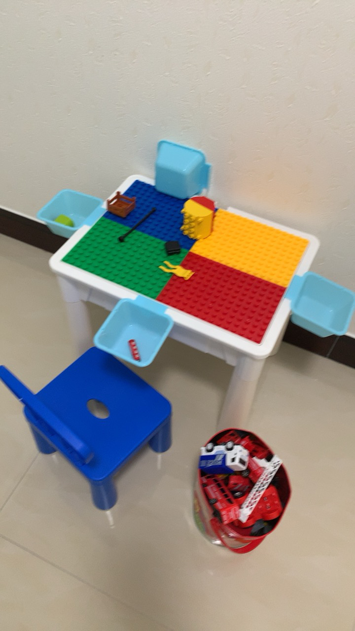 omkhe 积木桌多功能兼容乐高积木儿童玩具拼装玩具男孩1-3岁2幼儿园