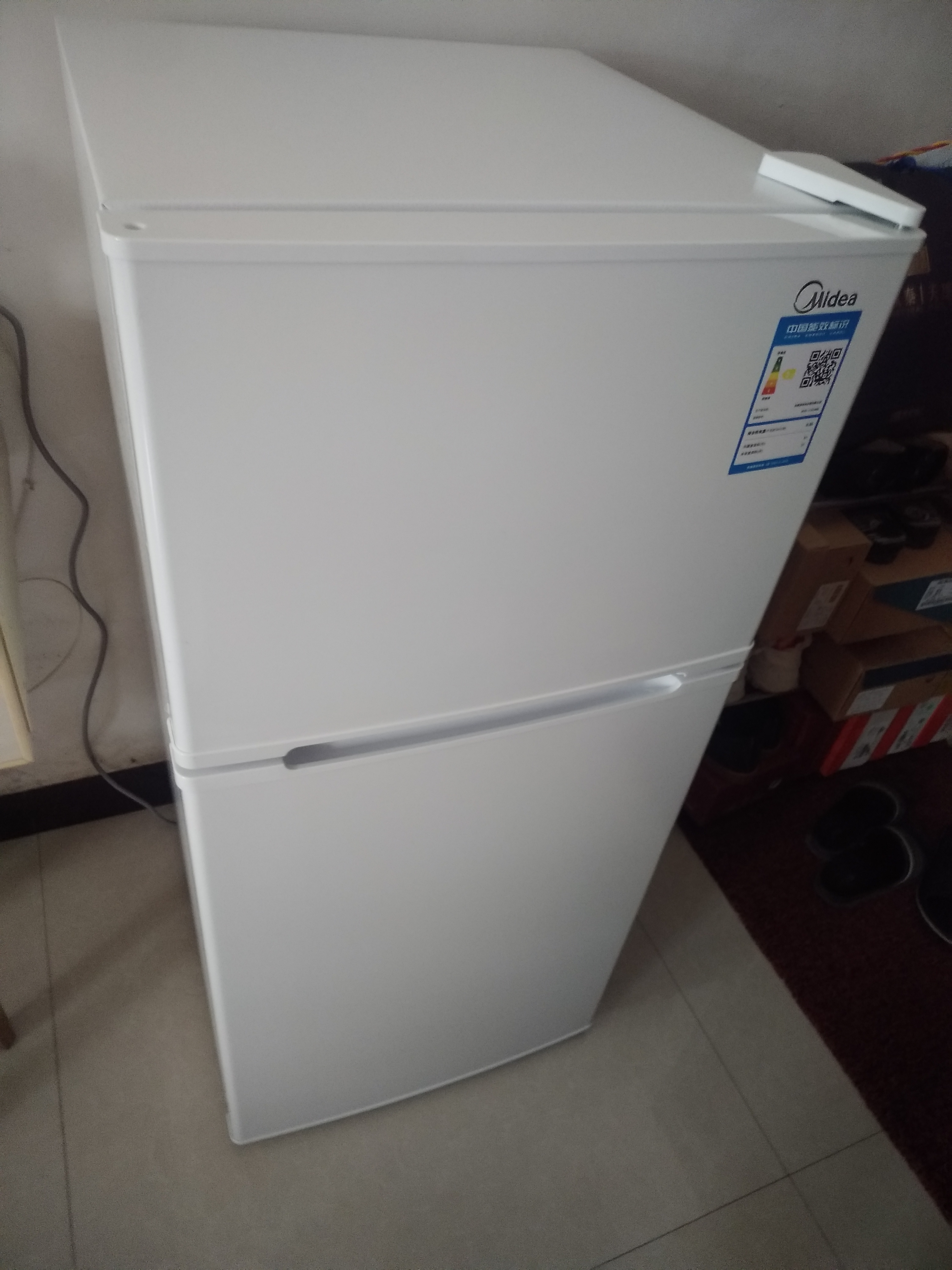 美的(midea) 112升 小型两门家用电冰箱 直冷 双门静音小冰箱 bcd-112