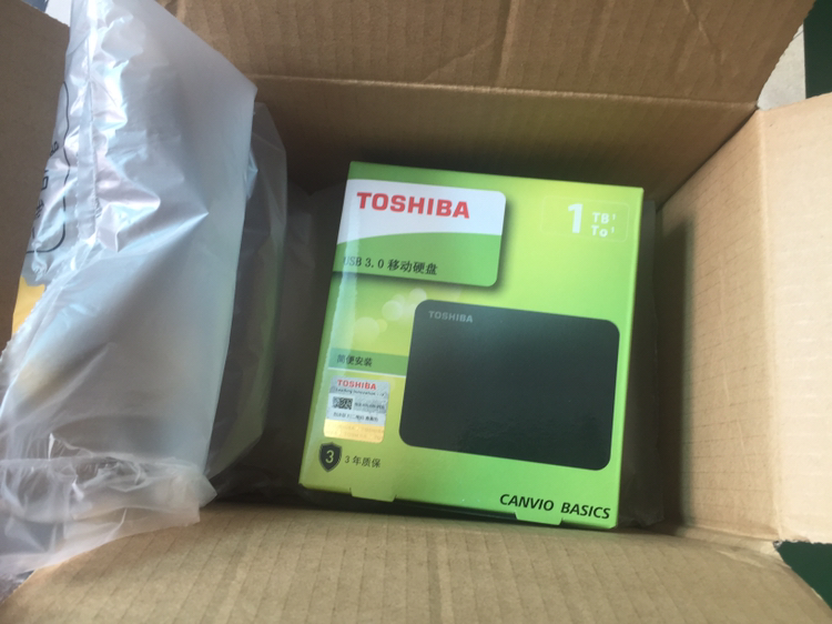 东芝(toshiba)移动硬盘1t黑色 hdtb410yk3aa晒单图