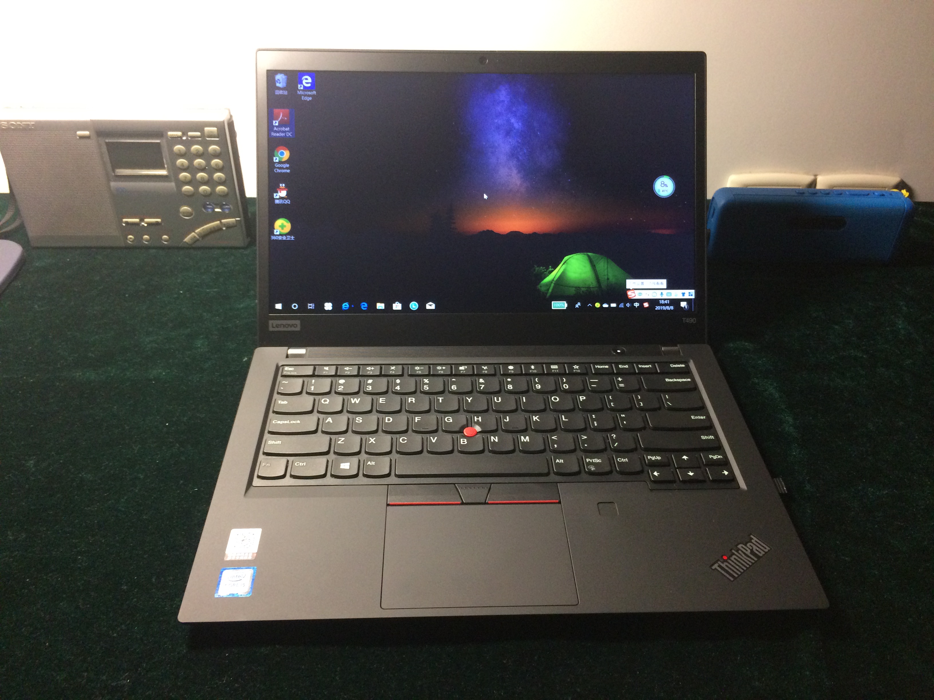 联想thinkpad t490 1acd 四核i5-8265u 8gb内存256gb ssd固态硬盘fhd