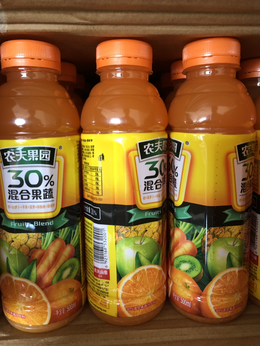 农夫山泉农夫果园30%混合果蔬汁(胡橙)500ml*24整箱晒单图