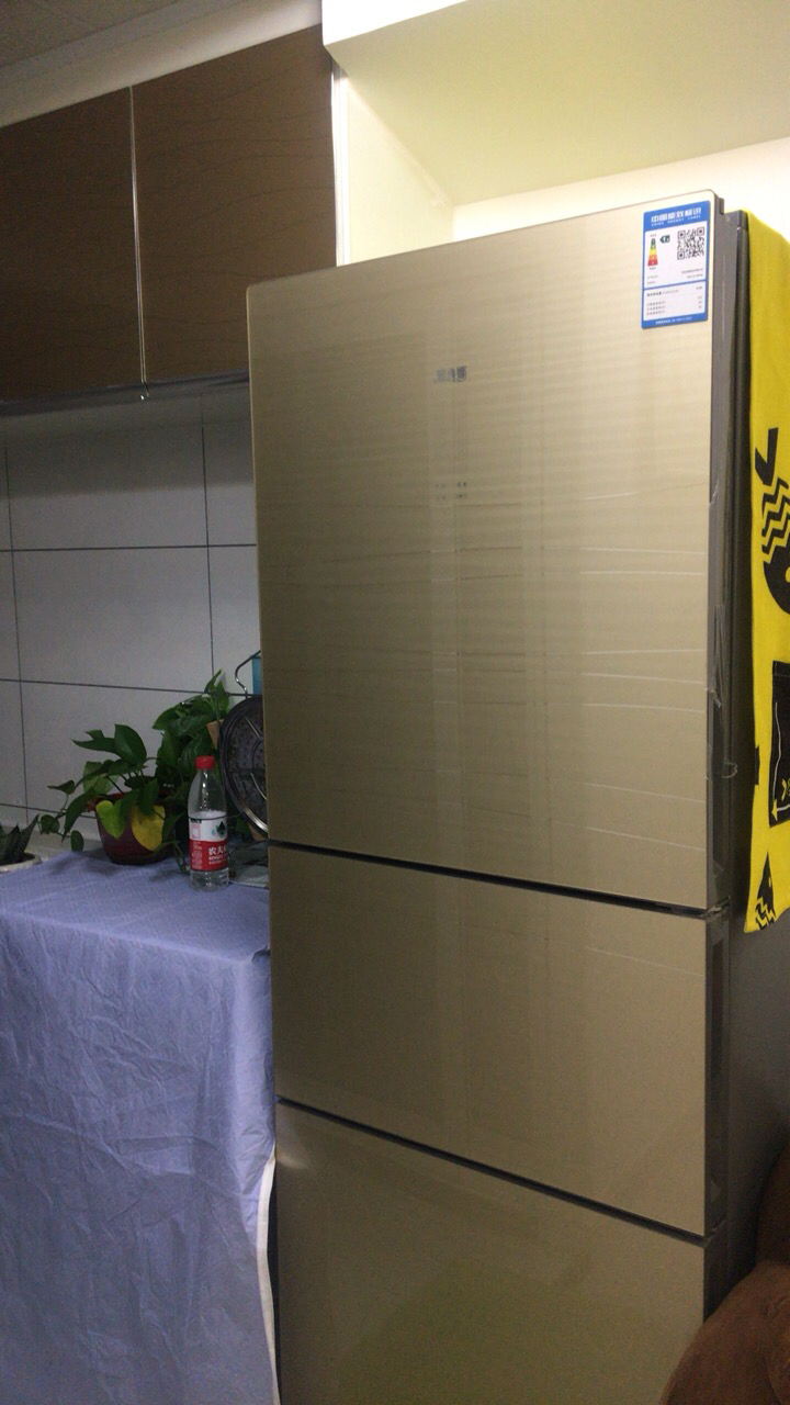 美菱(meling) bcd-271wp3b 271升 风冷变频 玻璃面板 中门宽幅变温三