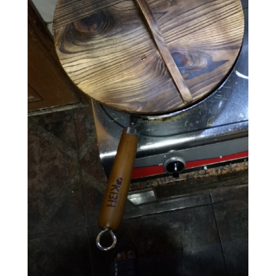 康巴赫章丘老铁锅炒锅32cm 传统炒锅锅具 平底锅家用电磁炉燃气灶明火