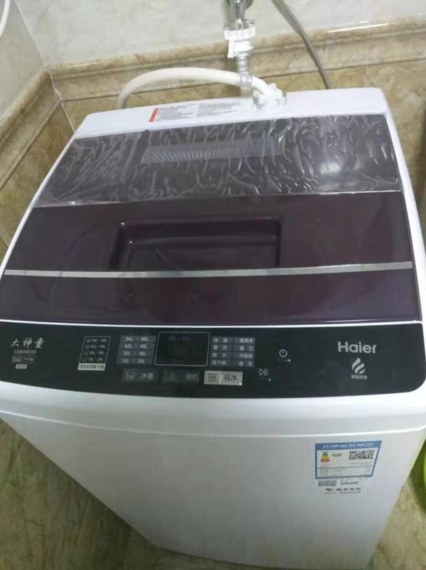 海尔(haier)eb80m009 8公斤 大容量 全自动家用波轮洗衣机 24小时预约