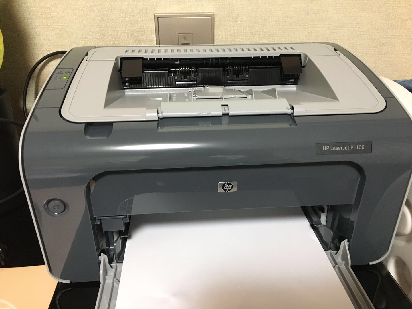 惠普(hp)laserjet pro p1106 黑白激光打印机 学生打印作业打印晒单图