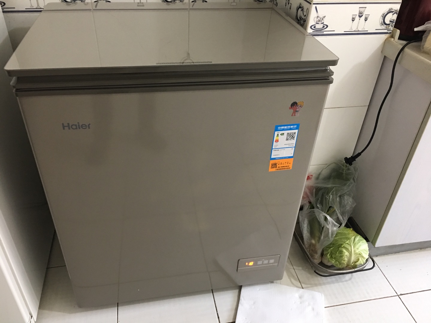 海尔(haier)bc/bd-142het 142升杀菌除菌家用冷柜 电子控温冷藏冷冻