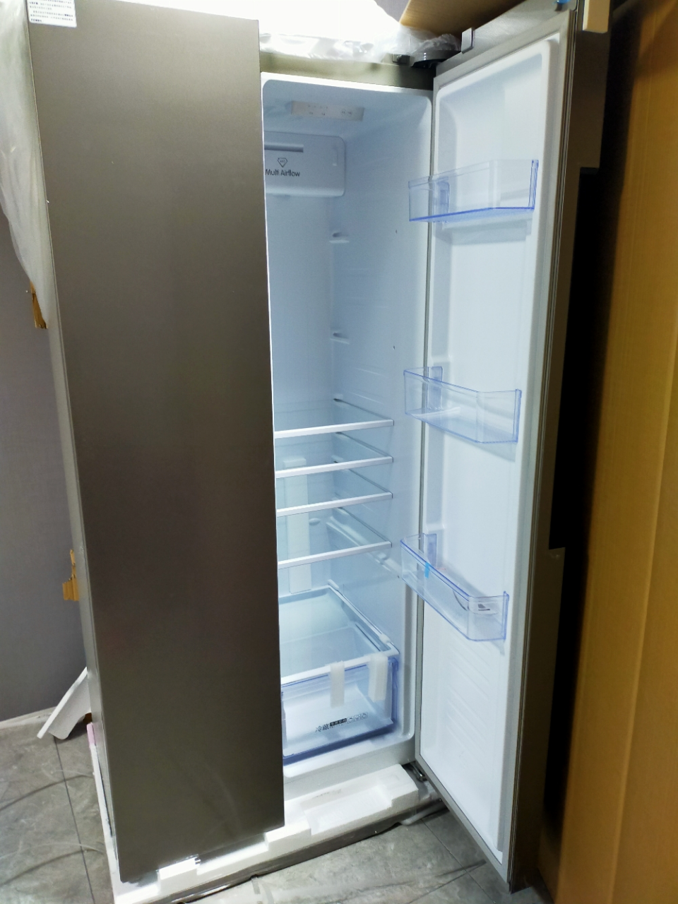 tcl bcd-456wz50 456升冰箱 对开门 风冷无霜 电脑控温 家用纤薄款