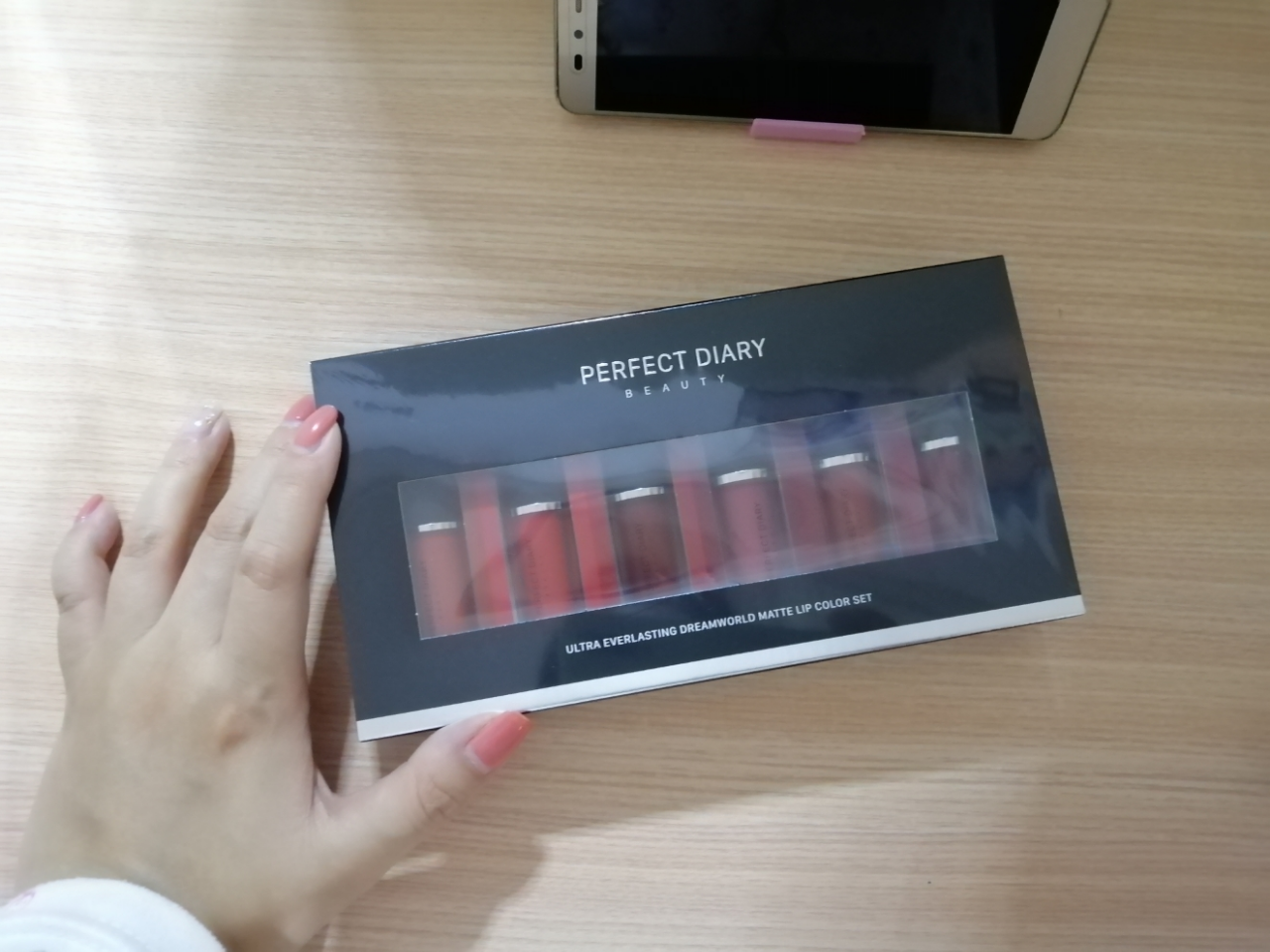 完美日记(perfect diary)雾色梦境哑光唇釉迷你套盒6支装礼盒不易脱色