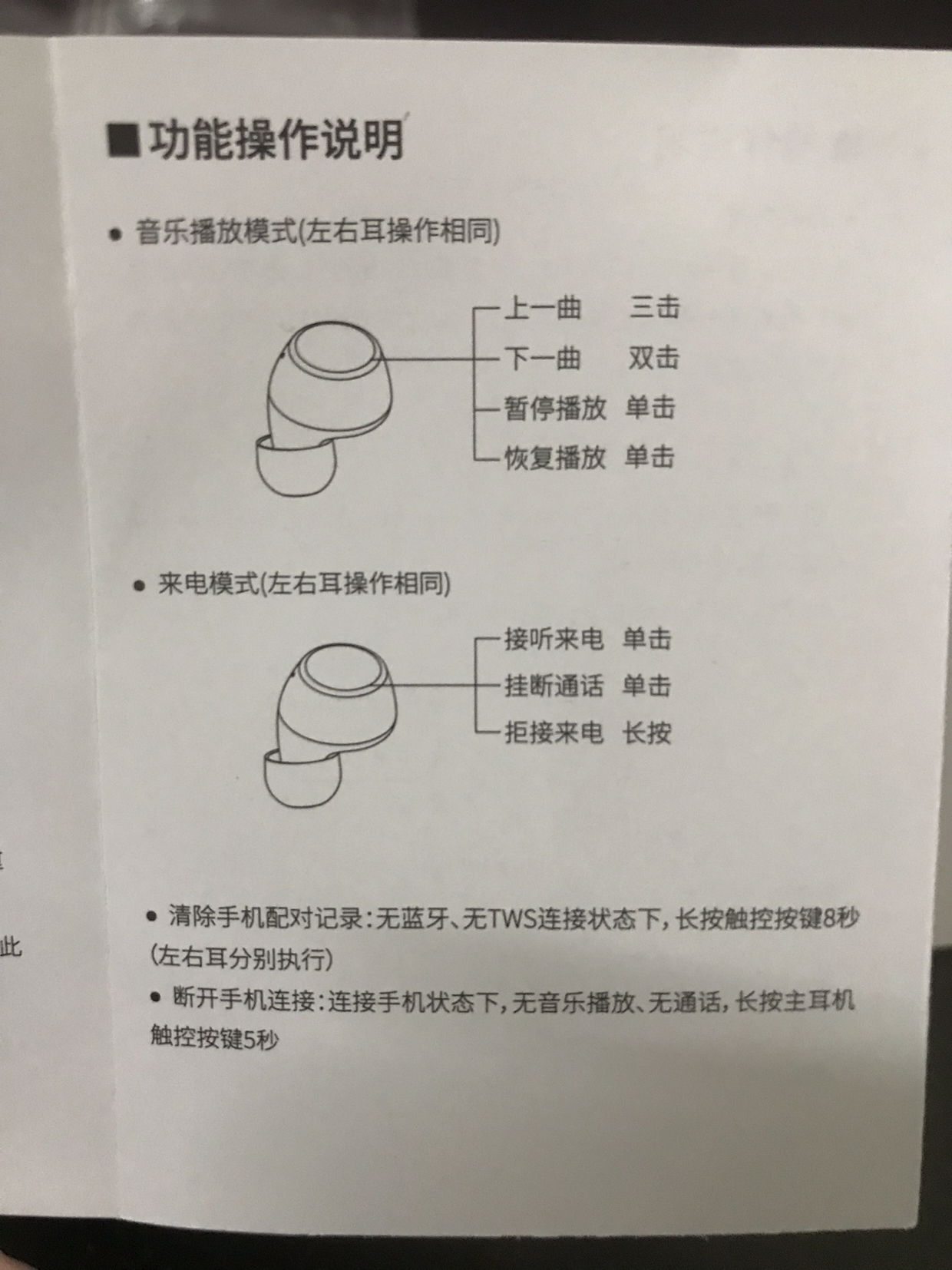 edifier/漫步者 tws1蓝牙耳机单双耳真无线迷你小型隐形入耳式运动