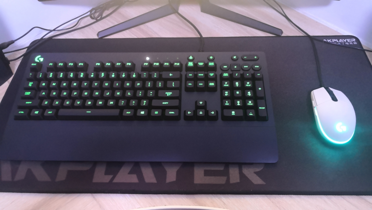 罗技(logitech)g213 rgb游戏键盘有线背光竞技机械手感带掌托lol吃鸡