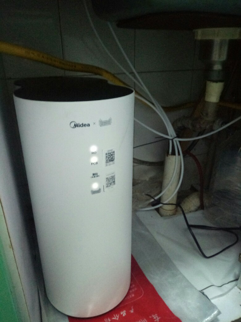 美的(midea)净水器家用直饮600加仑智能双芯无桶大通量花生净水器家用