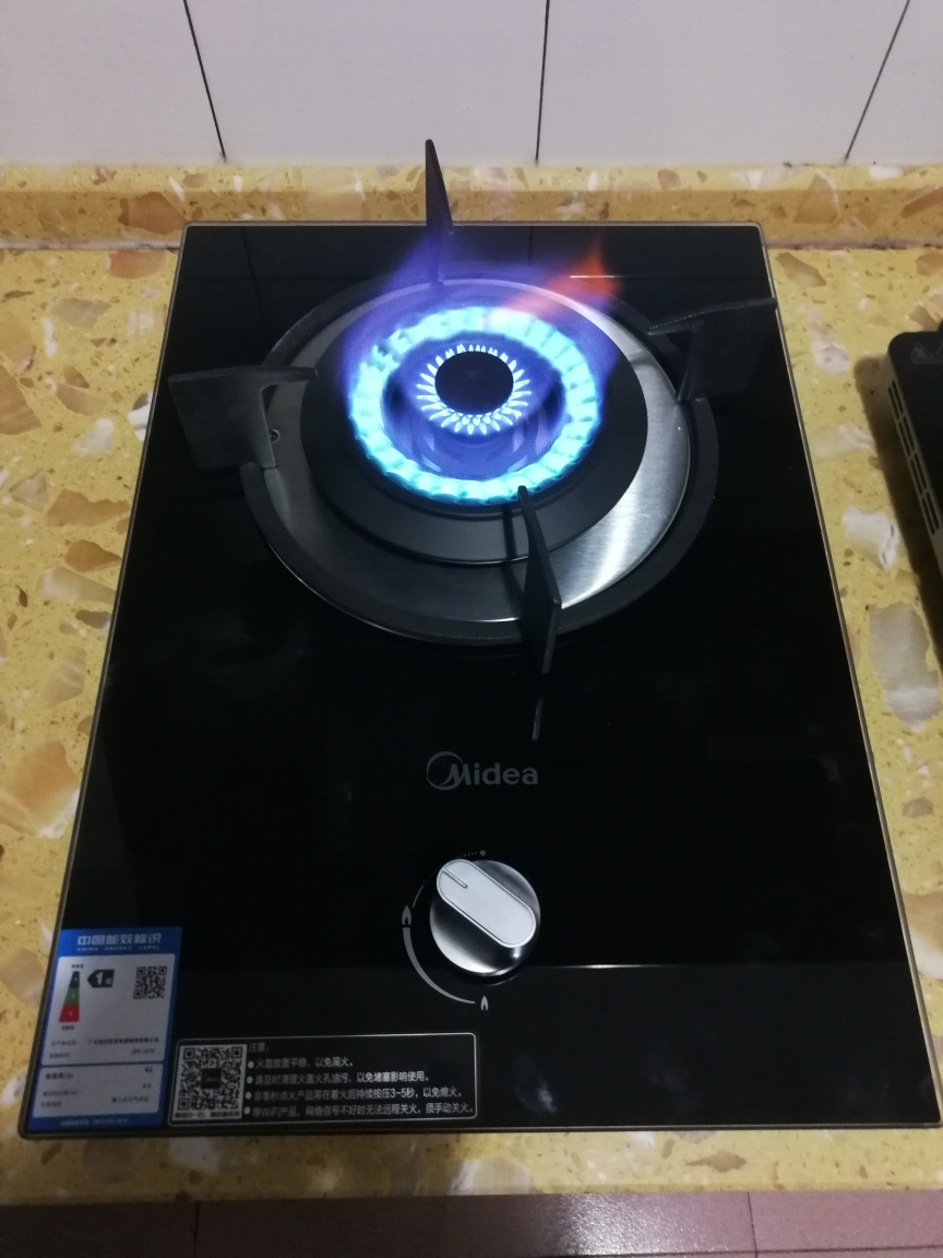 美的(midea)燃气灶jzy-q13 钢化玻璃面板 一级能效嵌入式燃气灶煤气灶