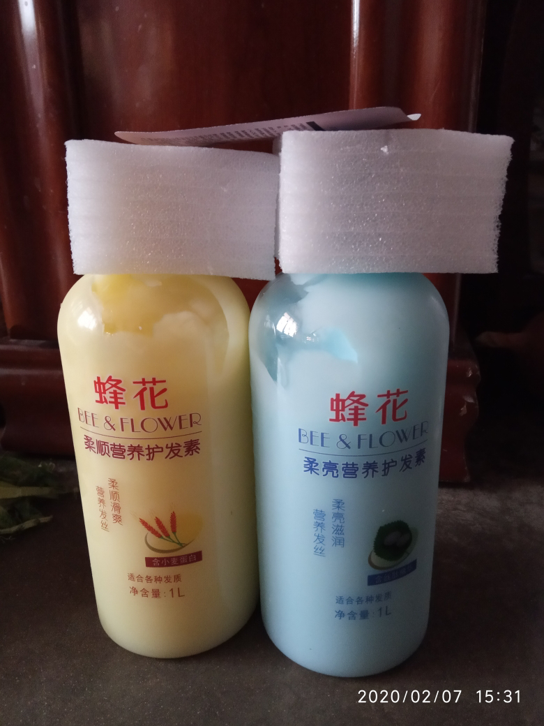 蜂花(bee & flower)柔顺营养1000ml 柔亮营养1000ml护发素小麦蛋白和