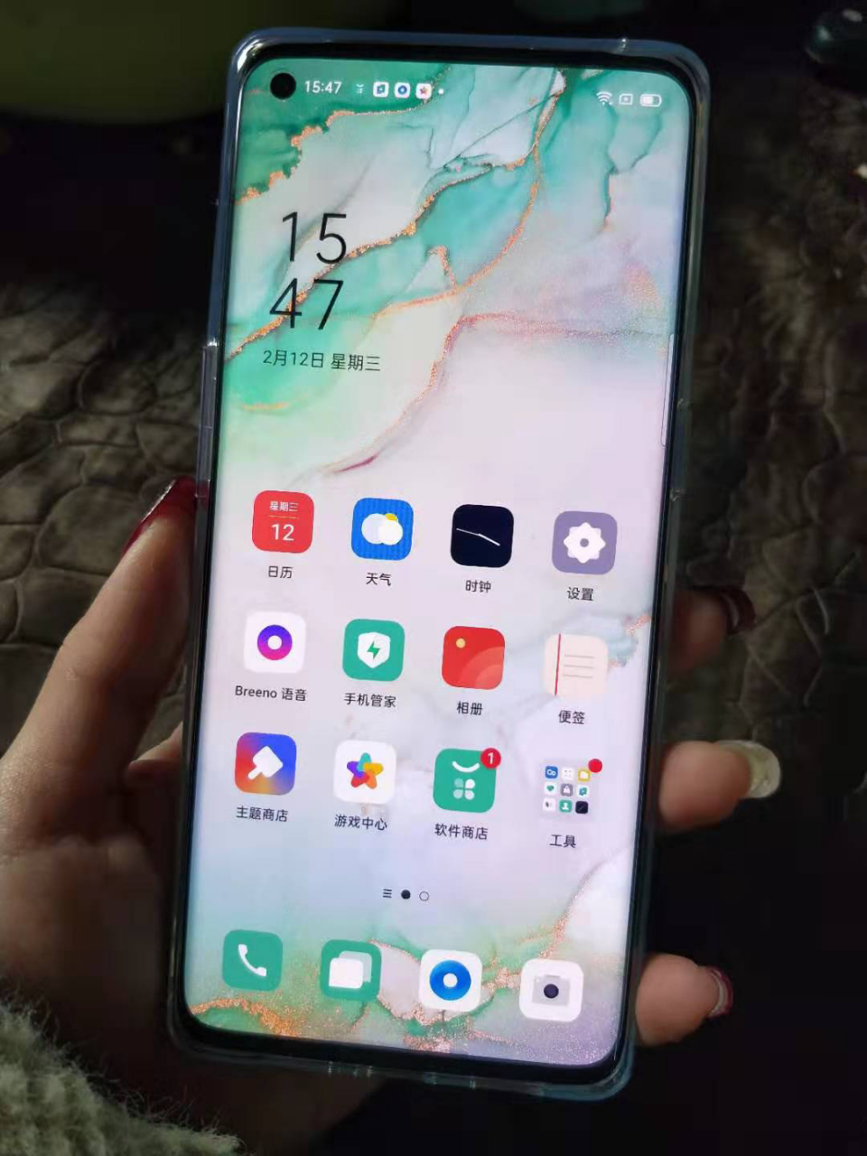 oppo reno3 pro 5g手机 雾月白 12 256g晒单图