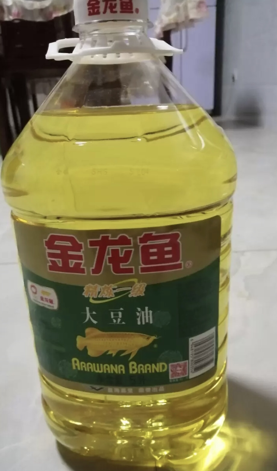 金龙鱼大豆油5l/瓶家用厨房精炼一级大豆油食用油精炼一级金龙鱼油转