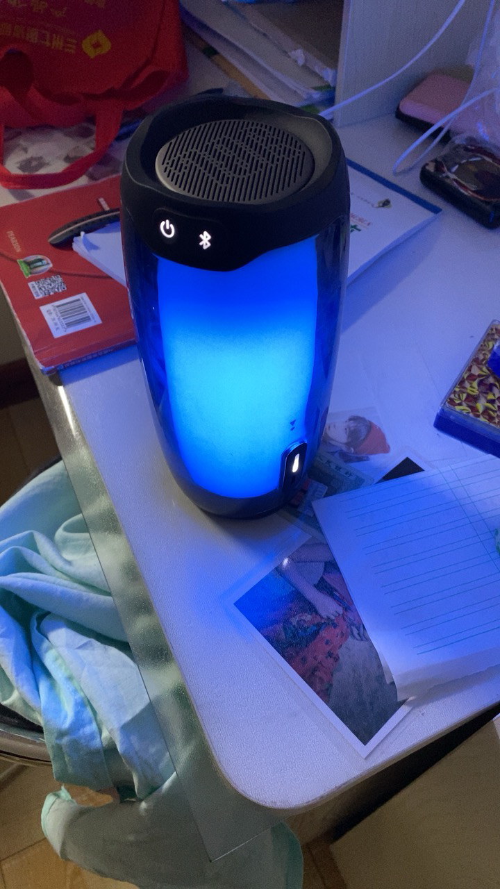 jbl pulse4 全新音乐脉动4 炫彩光效蓝牙音箱无线户外音响低音 黑色