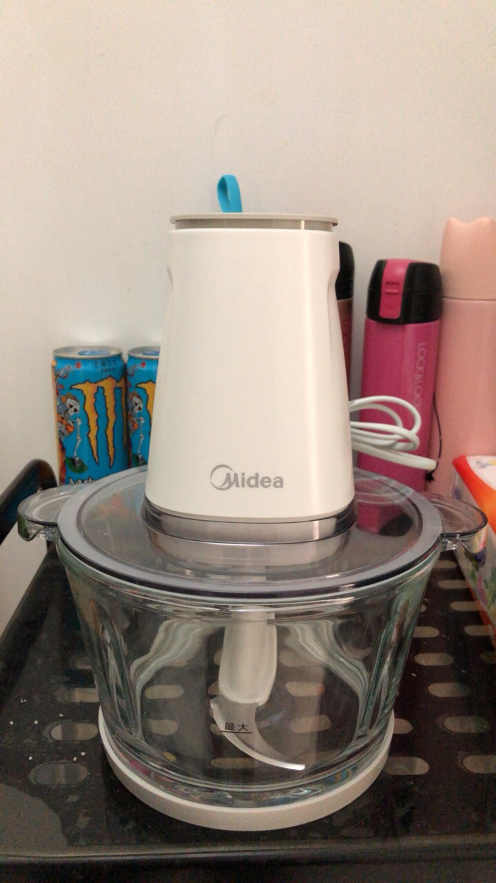 美的(midea)绞肉机lz25easy106料理机 家用电动不锈钢搅拌机 绞馅 碎