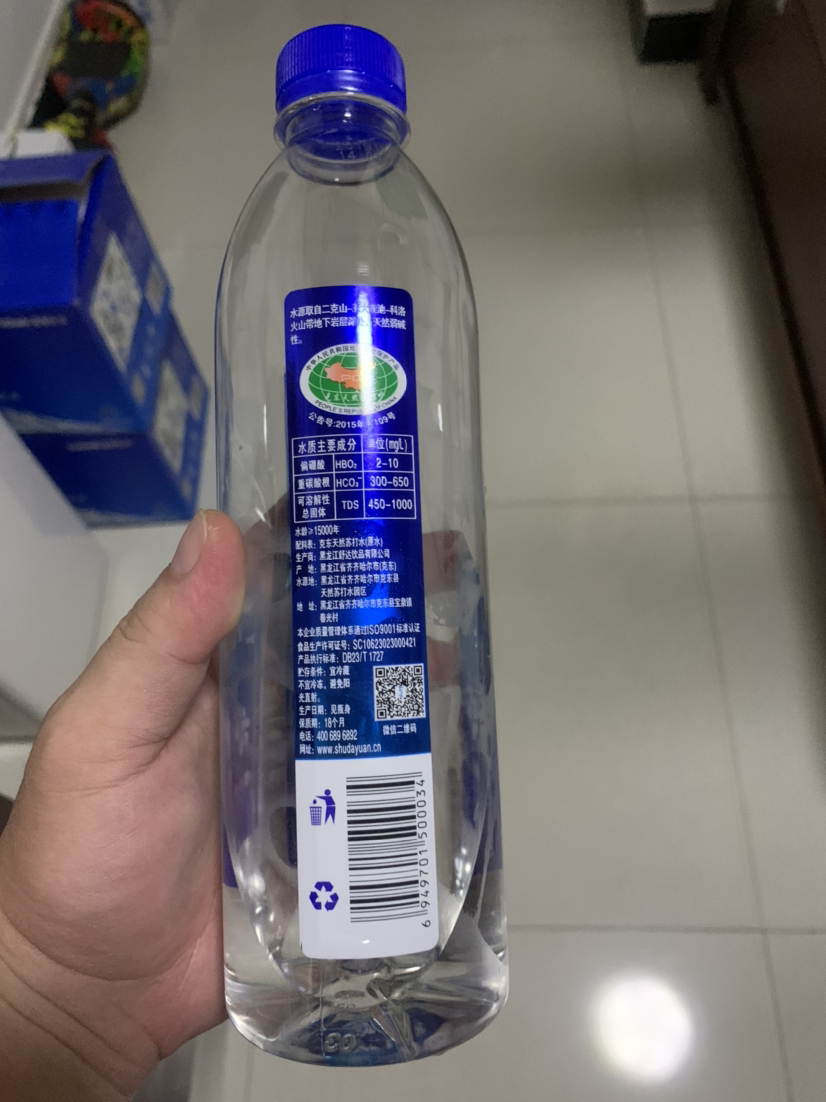 舒达源天然苏打水550ml*24晒单图