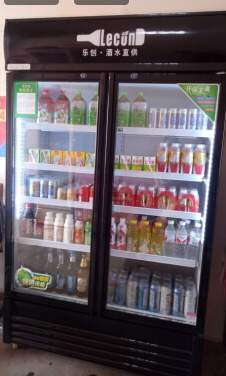 乐创(lecon) 680l双开门冷藏展示柜商用冰箱冷藏柜保鲜柜超市饮料柜