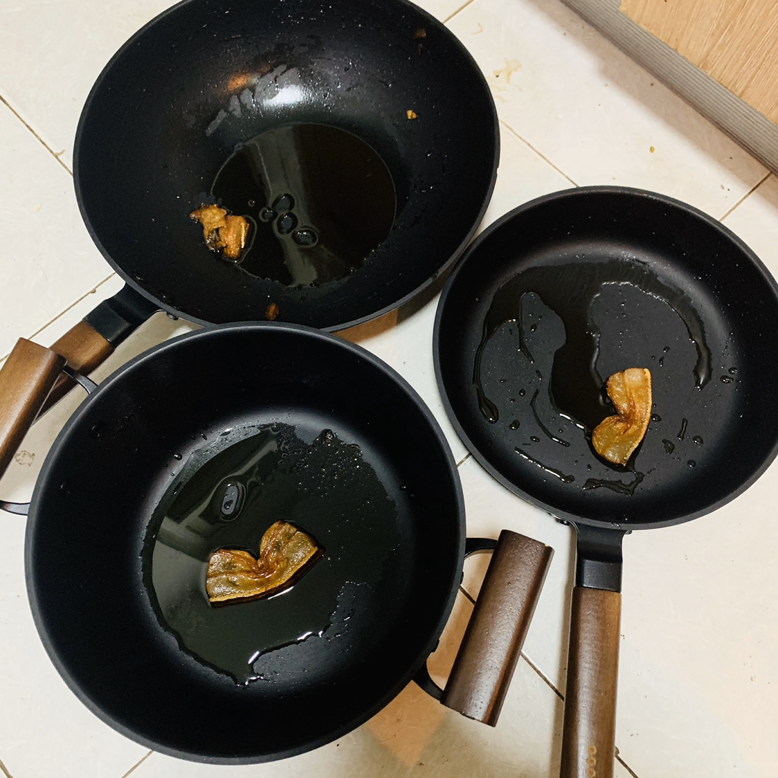 oqo欧克欧 铁锅3件套 带盖家用锅具套装熟铁炒锅汤锅煎锅组合500070