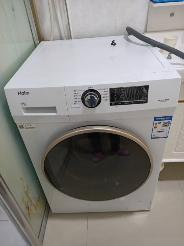 haier/海尔 xqg100u1 全自动家用10公斤变频带纤维洗烘一体滚筒洗衣机