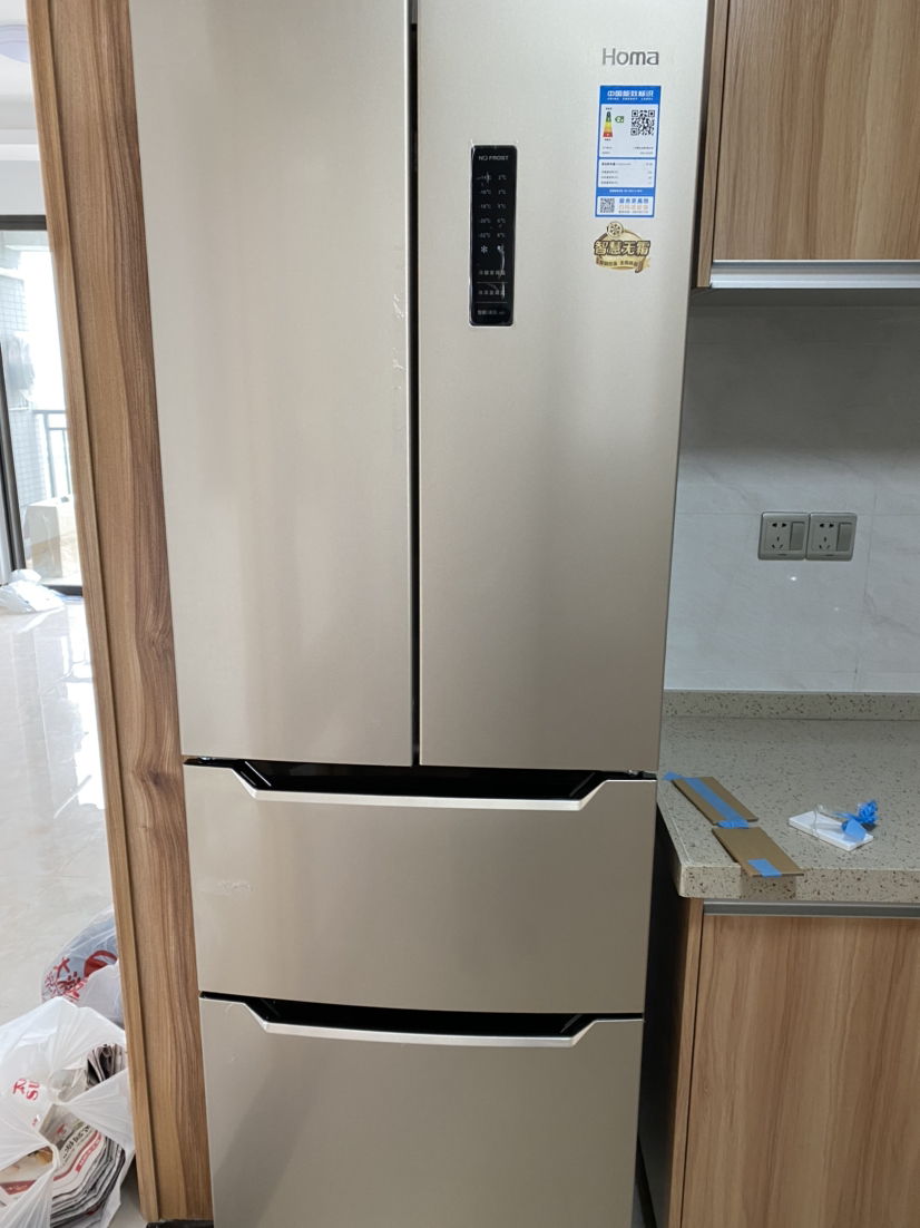 奥马(homa) bcd-252wf金 冰箱家用 法式多门 双开门 四开门 三门风冷