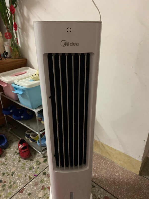 美的(midea)空调扇aad10ar冷风机冷气机家用小型宿舍移动无叶电风扇水