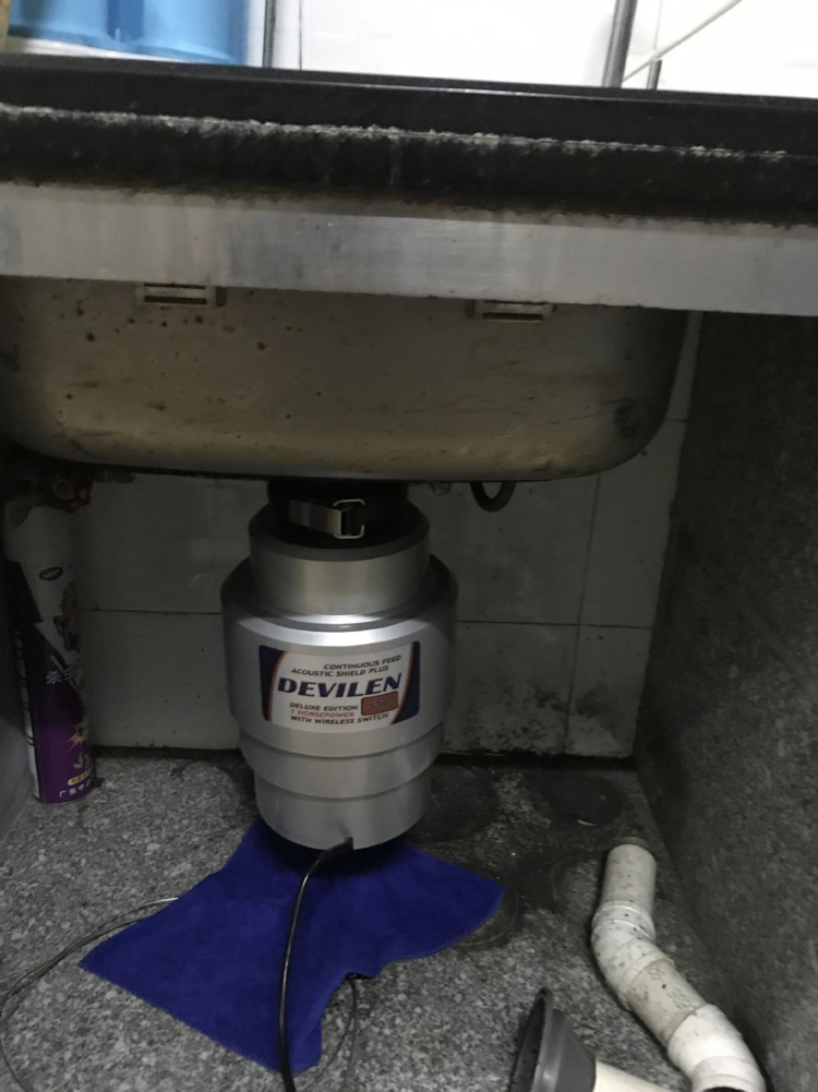 垃圾处理器家用厨房残渣粉碎机下水管道精细研磨器安装质保8年晒单图