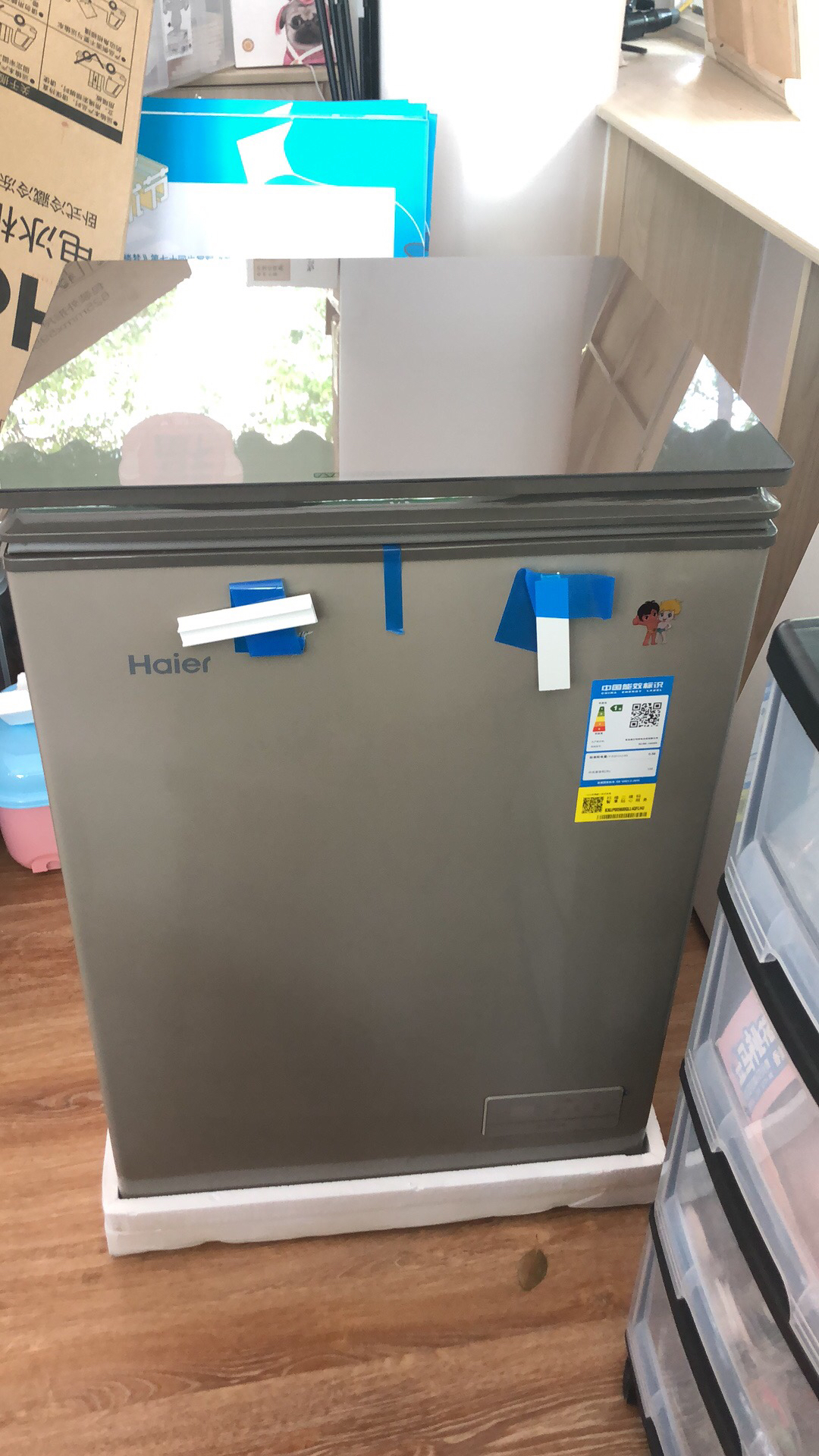 haier海尔冰柜家用冷柜 零下-40度超低温细胞级冷冻柜一级能效 无霜