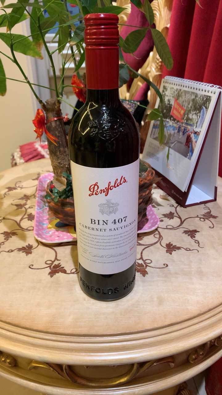 【密子君同款】奔富(penfolds) bin407赤霞珠干红葡萄酒 750ml 红酒