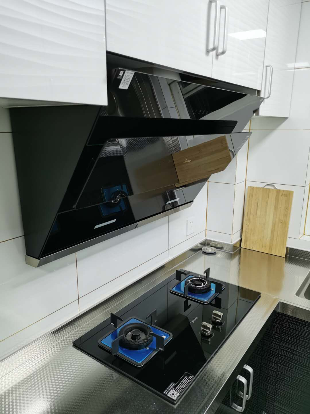 美的(midea)20立方大吸力侧吸式油烟机猛火燃气灶烟灶套餐厨房家用抽