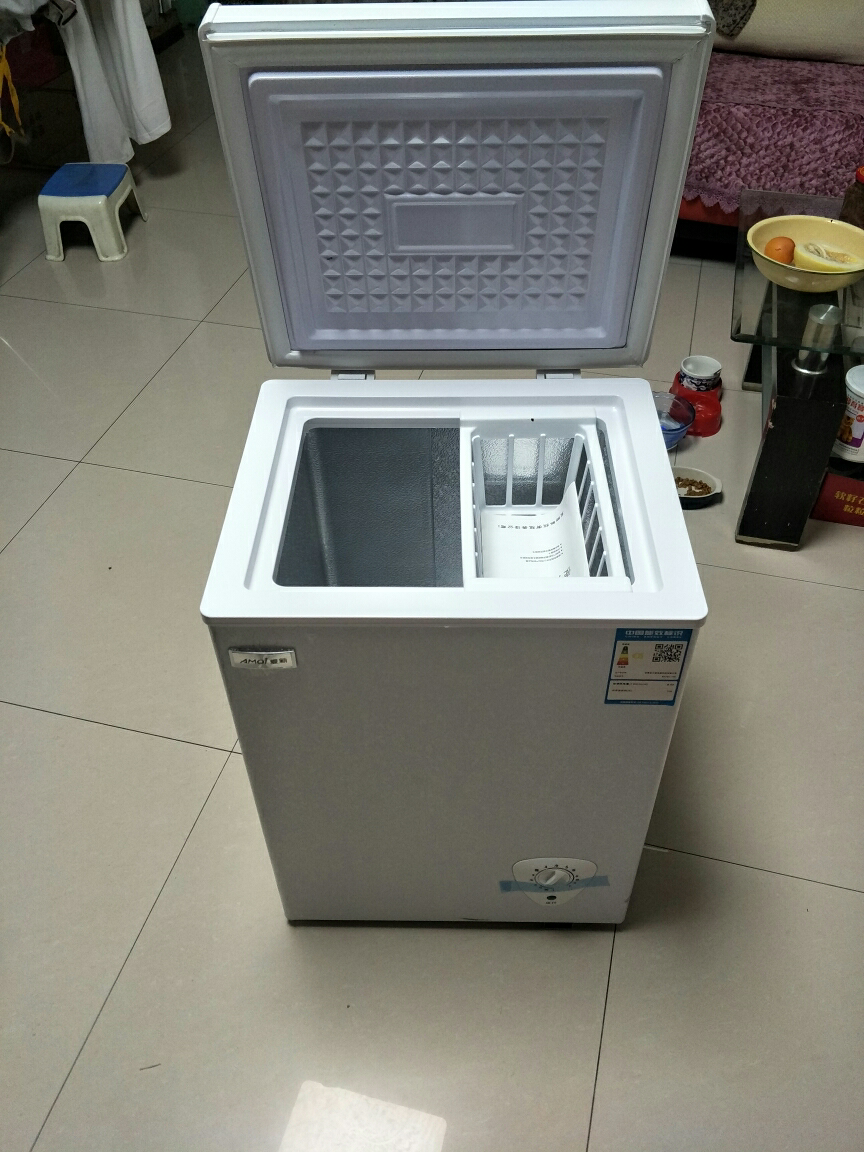 夏新(amoi)106升小冰柜 家用商用冷柜小型迷你卧式冷冻冷藏转换柜