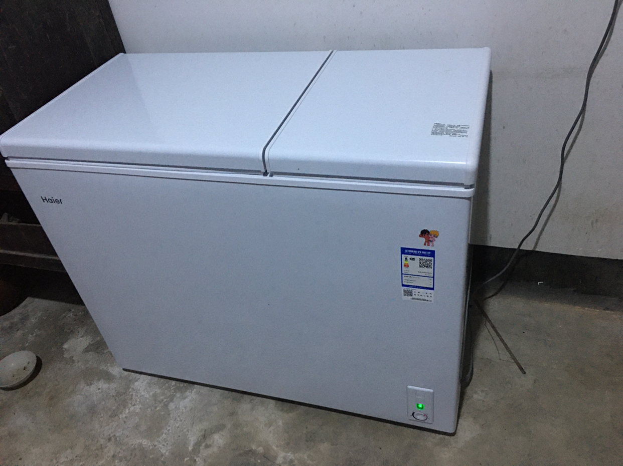 haier/海尔 冷柜 fcd-208xht 208升双温双箱冰柜家用商用冷柜 冷藏