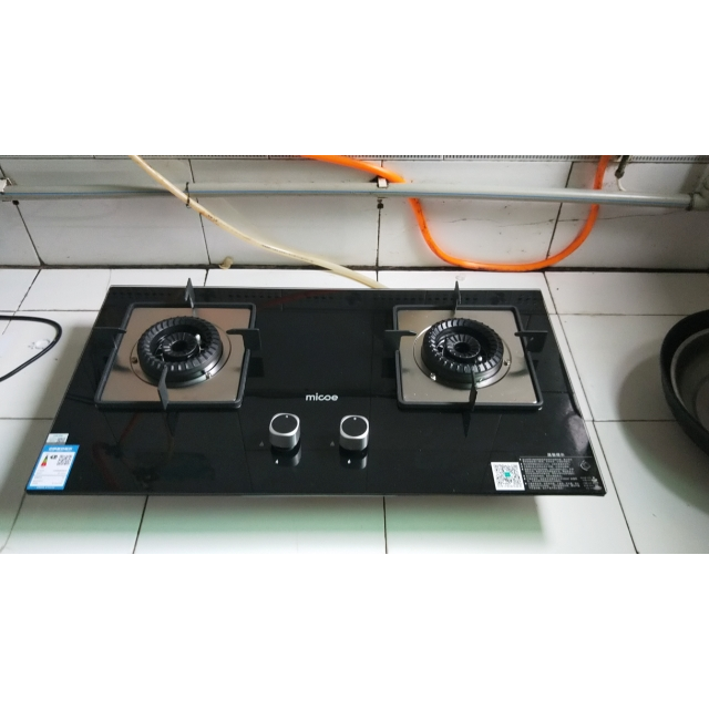 四季沐歌micoes16燃气灶煤气灶双灶嵌入式灶具台嵌两用钢化玻璃48kw