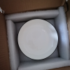 LICHEN菜盘子北欧风格纯白黑线碟子圆形7英寸4个装晒单图
