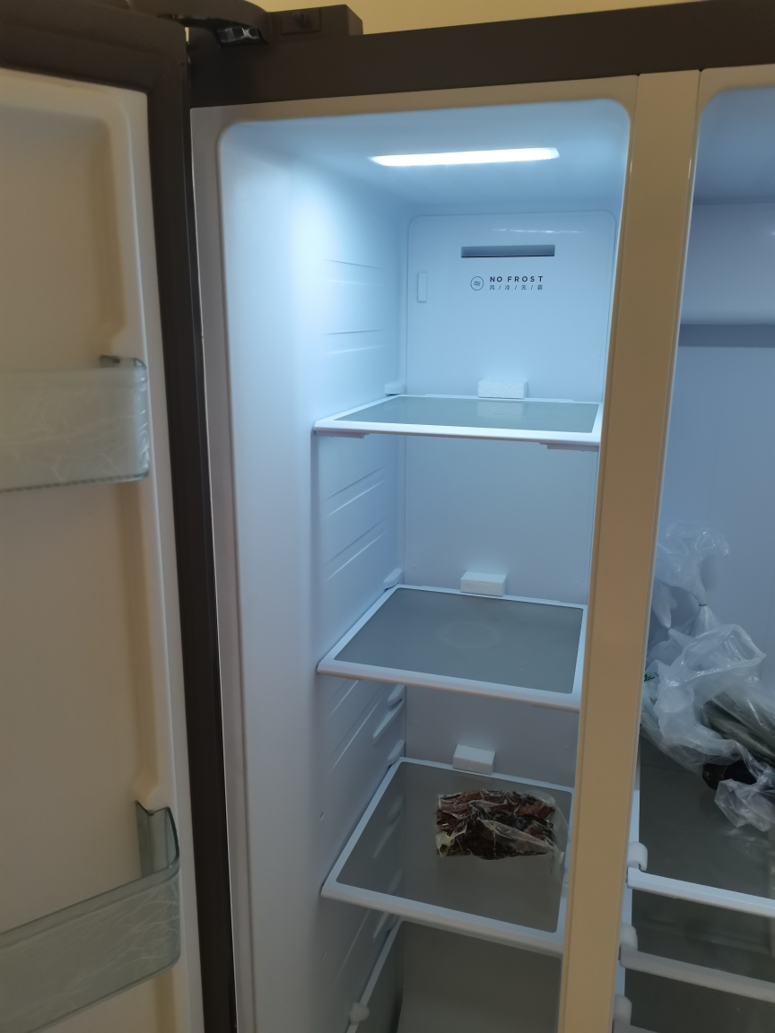 美的(midea)606l对开门冰箱一级能效双变频净味抑菌智能wifi风冷无霜