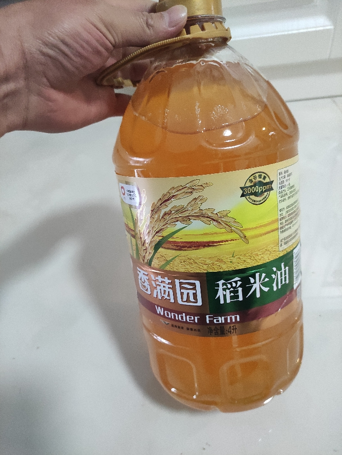 香满园稻米油4l*2桶装含谷维素家用食用油植物油米糠油炒菜烹饪油晒单